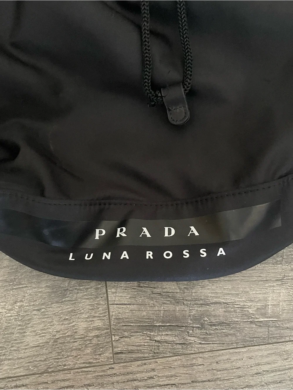 Prada Black Luna Rossa Drawstring SHOULDER/DUFFLE BAG